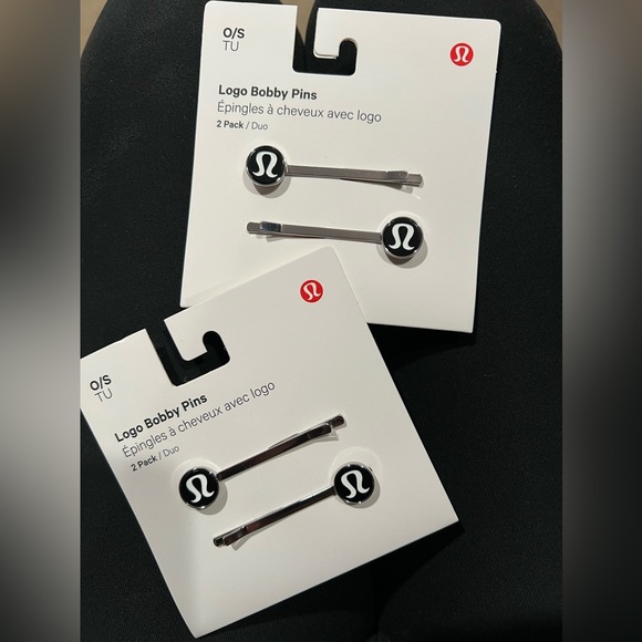 lululemon athletica Accessories - BRAND NEW LULULEMON LOGO HAIR  BOBBY PINS 2PACK